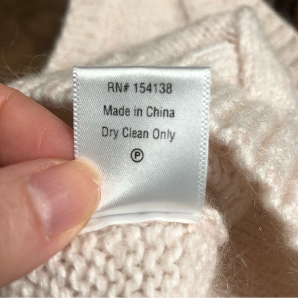 STAUD Kind Top L Cable Knit Sleeveless Cropped Wool Mohair Blend Sweater Ivory - Picture 11 of 13